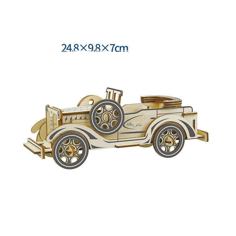 image-Wooden 3d Stereo Puzzle Children's Puzzles DIY Hand Building Model