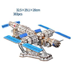 image-Wood Building Model Puzzles Toy 3d Three-dimensional Puzzle Board
