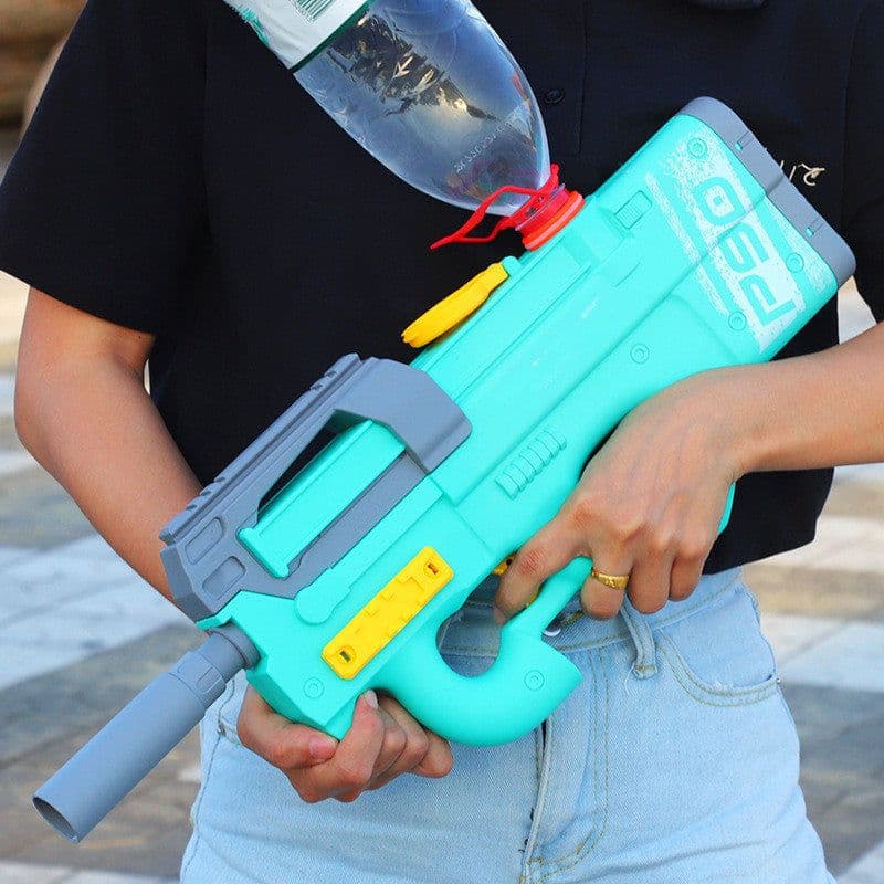 image-New P90 Electric Water Gun High-Tech Kids Toys Outdoor Beach Pool Large Capacity Summer Gel Blasting Water Gun For Adults