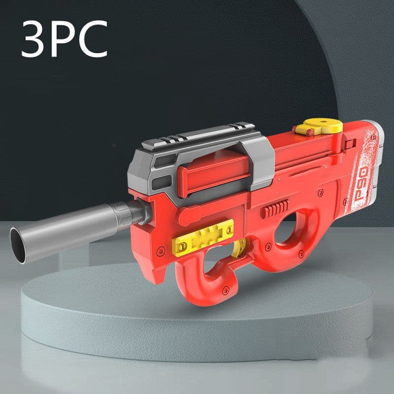 image-New P90 Electric Water Gun High-Tech Kids Toys Outdoor Beach Pool Large Capacity Summer Gel Blasting Water Gun For Adults