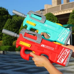 image-New P90 Electric Water Gun High-Tech Kids Toys Outdoor Beach Pool Large Capacity Summer Gel Blasting Water Gun For Adults