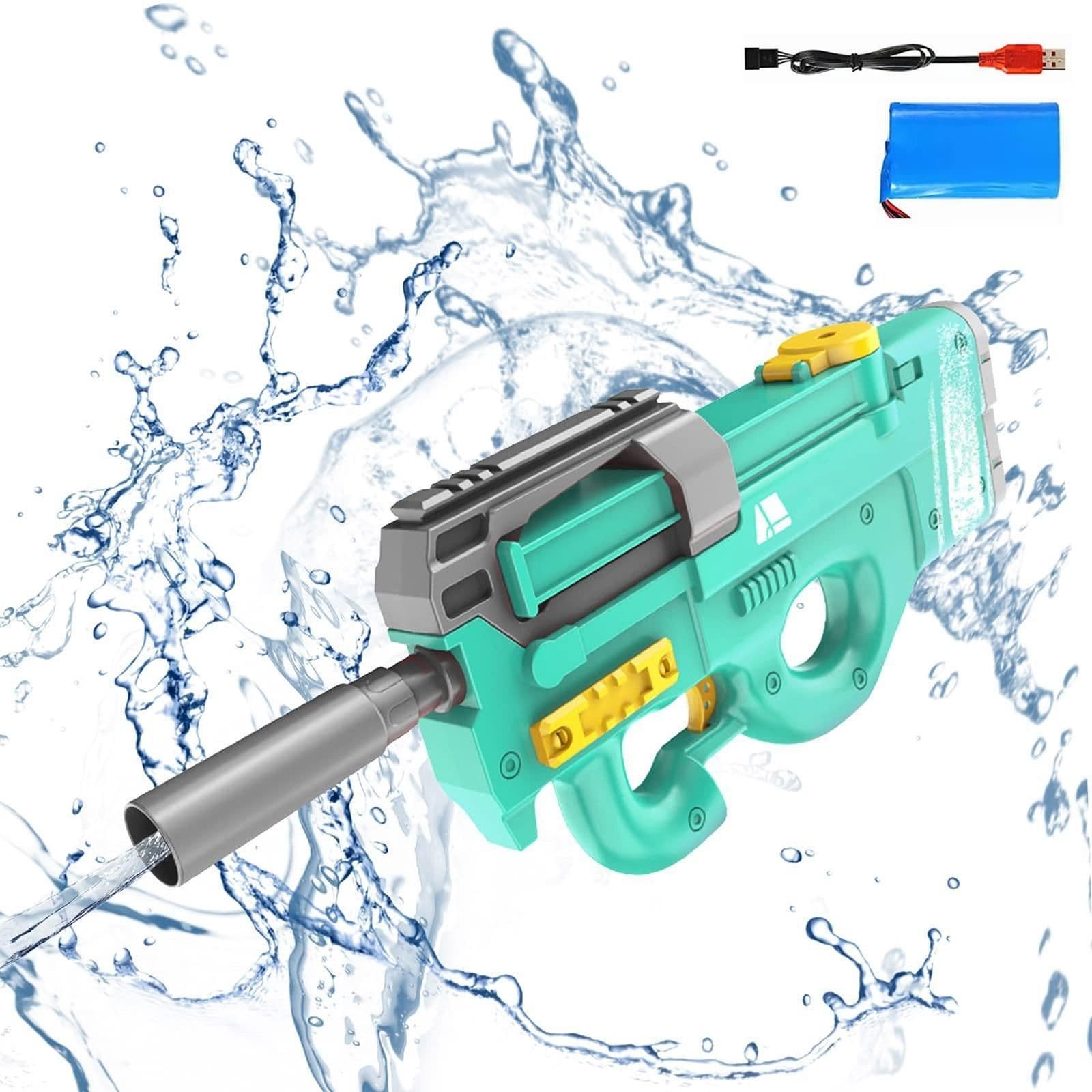image-New P90 Electric Water Gun High-Tech Kids Toys Outdoor Beach Pool Large Capacity Summer Gel Blasting Water Gun For Adults