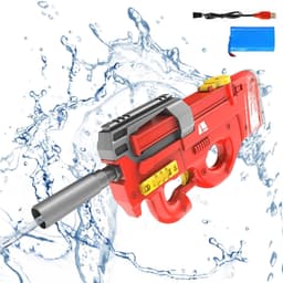 image-New P90 Electric Water Gun High-Tech Kids Toys Outdoor Beach Pool Large Capacity Summer Gel Blasting Water Gun For Adults