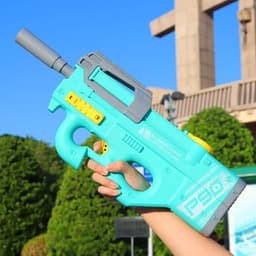 image-New P90 Electric Water Gun High-Tech Kids Toys Outdoor Beach Pool Large Capacity Summer Gel Blasting Water Gun For Adults