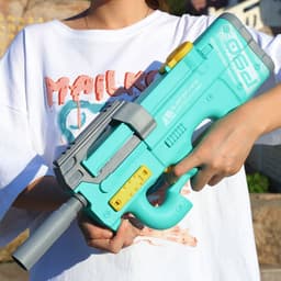 image-New P90 Electric Water Gun High-Tech Kids Toys Outdoor Beach Pool Large Capacity Summer Gel Blasting Water Gun For Adults