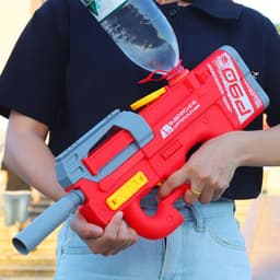 image-New P90 Electric Water Gun High-Tech Kids Toys Outdoor Beach Pool Large Capacity Summer Gel Blasting Water Gun For Adults