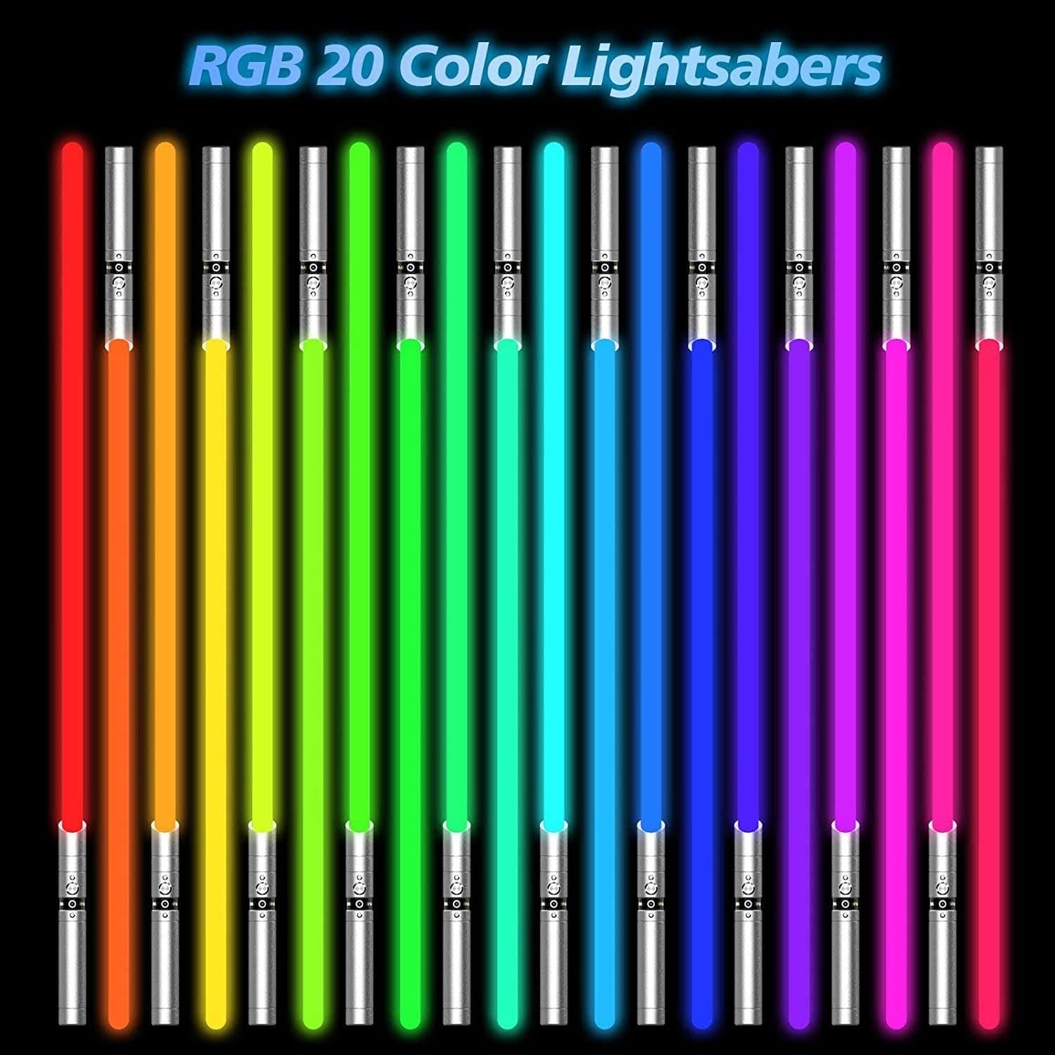 image-World War Lightsaber, RGB 20 Colors Changeable, LED Light Sword, With Premium Quality, 3 Mode Sound, Aluminum Alloy Hilt For Adults Kids Galaxy Gift Force Fx Light Saber