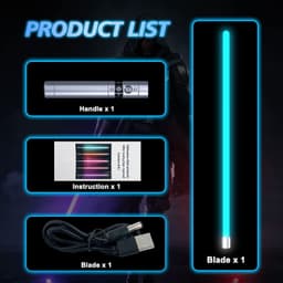 image-World War Lightsaber, RGB 20 Colors Changeable, LED Light Sword, With Premium Quality, 3 Mode Sound, Aluminum Alloy Hilt For Adults Kids Galaxy Gift Force Fx Light Saber