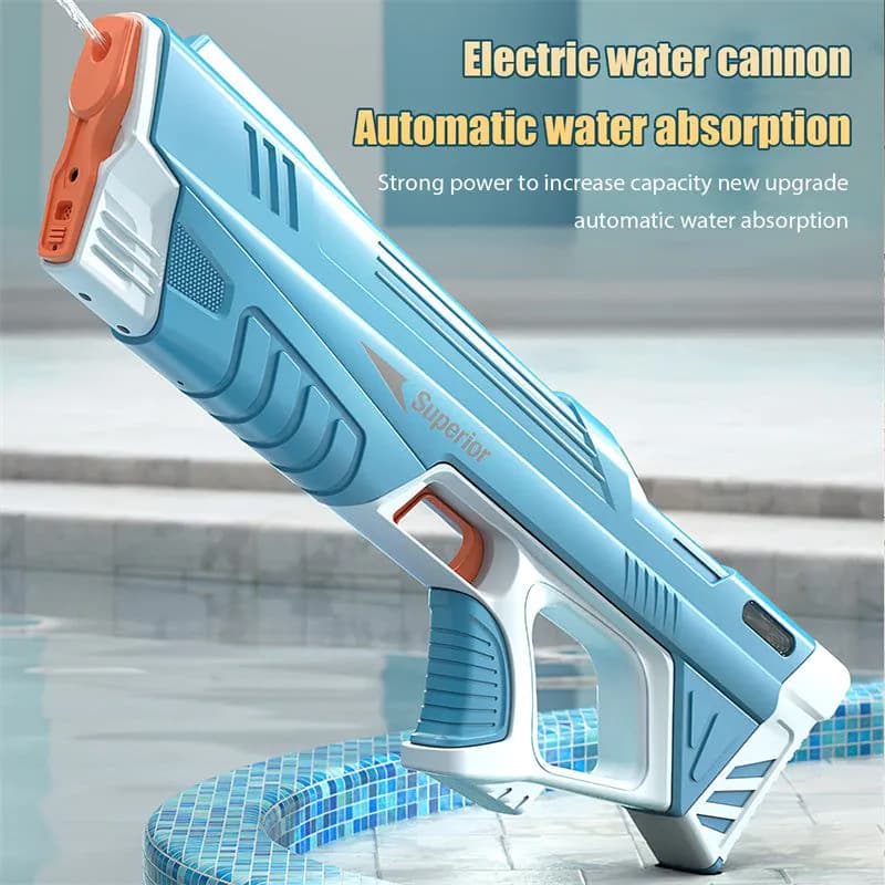 image-Summer Full Automatic Electric Water Gun Toy Induction Water Absorbing High-Tech Burst Water Gun Beach Outdoor Water Fight Toys
