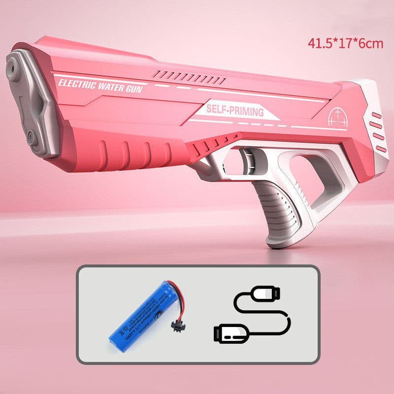 image-Summer Full Automatic Electric Water Gun Toy Induction Water Absorbing High-Tech Burst Water Gun Beach Outdoor Water Fight Toys