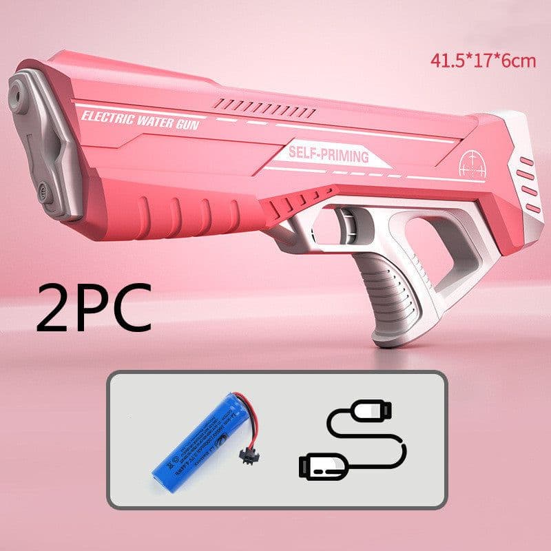 image-Summer Full Automatic Electric Water Gun Toy Induction Water Absorbing High-Tech Burst Water Gun Beach Outdoor Water Fight Toys
