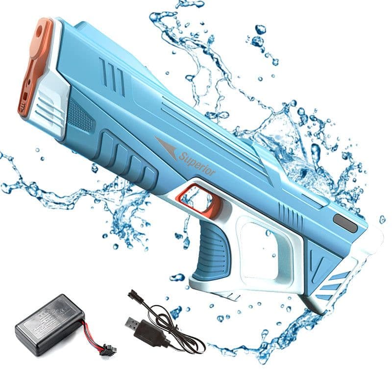 image-Summer Full Automatic Electric Water Gun Toy Induction Water Absorbing High-Tech Burst Water Gun Beach Outdoor Water Fight Toys