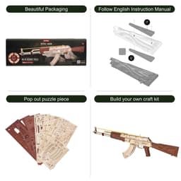 image-3D Puzzle AK47 Automatic Rifle Children's Toy