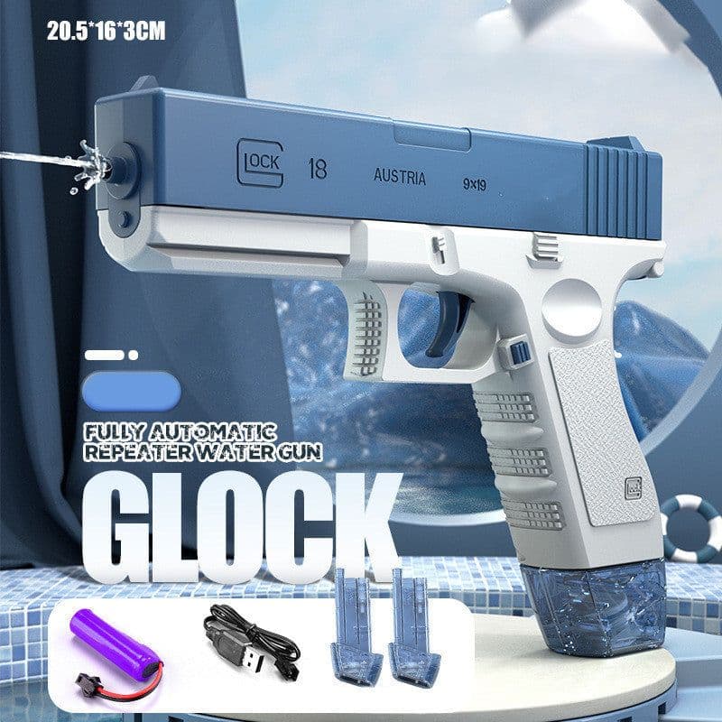 image-Space Water Gun Electric Automatic Water Absorption Water Fights Toy Outdoor Beach Swimming Pool Bath Toys For Children Kid Gift