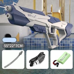 image-Space Water Gun Electric Automatic Water Absorption Water Fights Toy Outdoor Beach Swimming Pool Bath Toys For Children Kid Gift