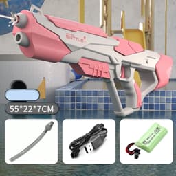 image-Space Water Gun Electric Automatic Water Absorption Water Fights Toy Outdoor Beach Swimming Pool Bath Toys For Children Kid Gift