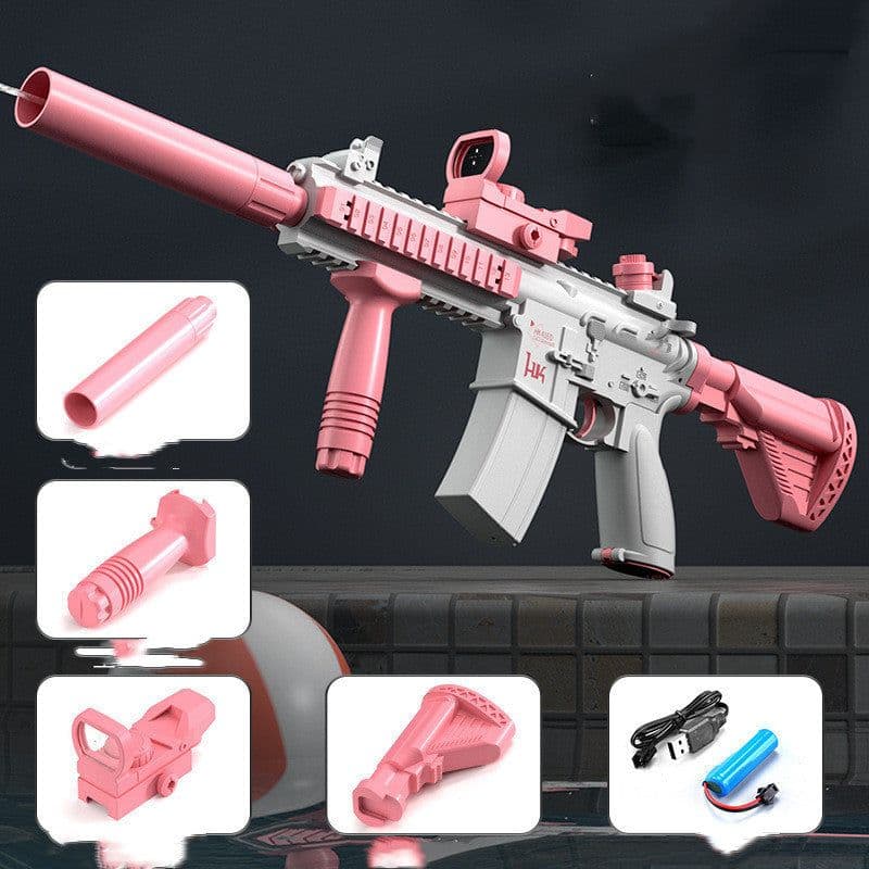 image-Space Water Gun Electric Automatic Water Absorption Water Fights Toy Outdoor Beach Swimming Pool Bath Toys For Children Kid Gift
