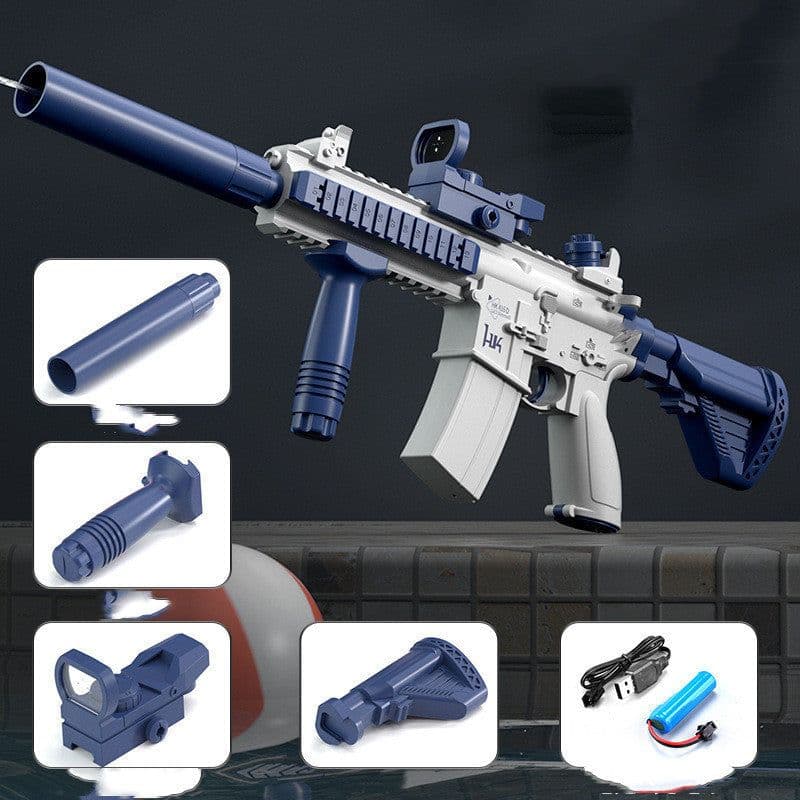 image-Space Water Gun Electric Automatic Water Absorption Water Fights Toy Outdoor Beach Swimming Pool Bath Toys For Children Kid Gift
