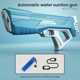image-Space Water Gun Electric Automatic Water Absorption Water Fights Toy Outdoor Beach Swimming Pool Bath Toys For Children Kid Gift