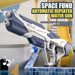 image-Space Water Gun Electric Automatic Water Absorption Water Fights Toy Outdoor Beach Swimming Pool Bath Toys For Children Kid Gift