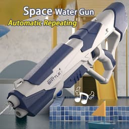 image-Space Water Gun Electric Automatic Water Absorption Water Fights Toy Outdoor Beach Swimming Pool Bath Toys For Children Kid Gift