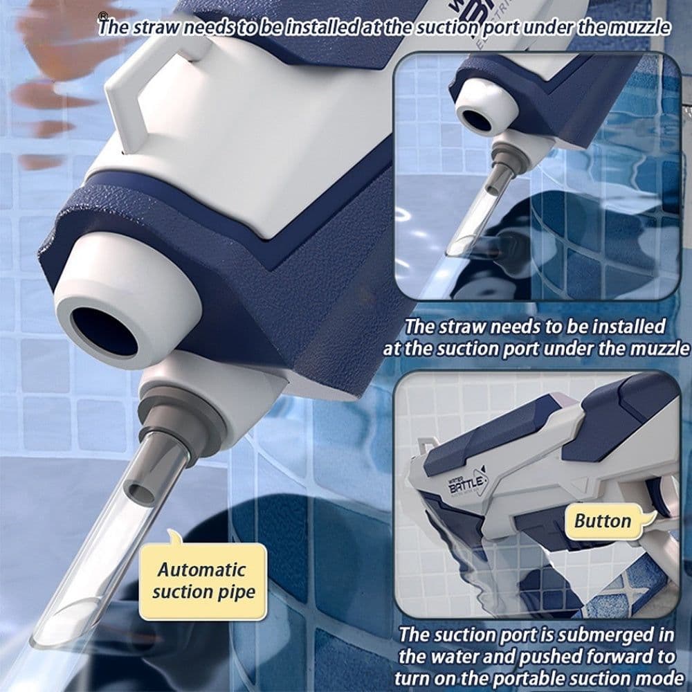 image-Space Water Gun Electric Automatic Water Absorption Water Fights Toy Outdoor Beach Swimming Pool Bath Toys For Children Kid Gift