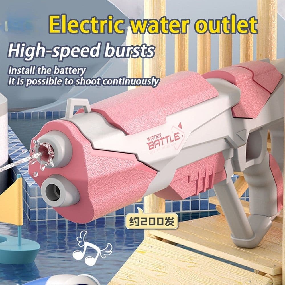 image-Space Water Gun Electric Automatic Water Absorption Water Fights Toy Outdoor Beach Swimming Pool Bath Toys For Children Kid Gift