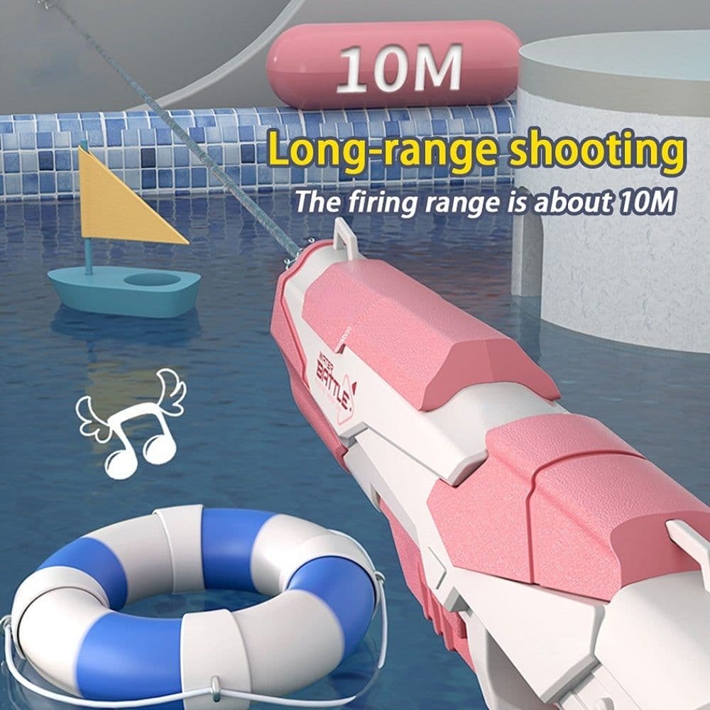 image-Space Water Gun Electric Automatic Water Absorption Water Fights Toy Outdoor Beach Swimming Pool Bath Toys For Children Kid Gift