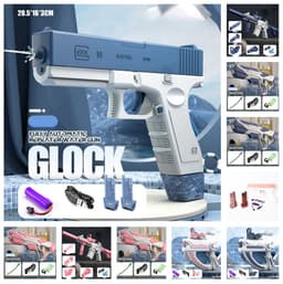 image-Space Water Gun Electric Automatic Water Absorption Water Fights Toy Outdoor Beach Swimming Pool Bath Toys For Children Kid Gift