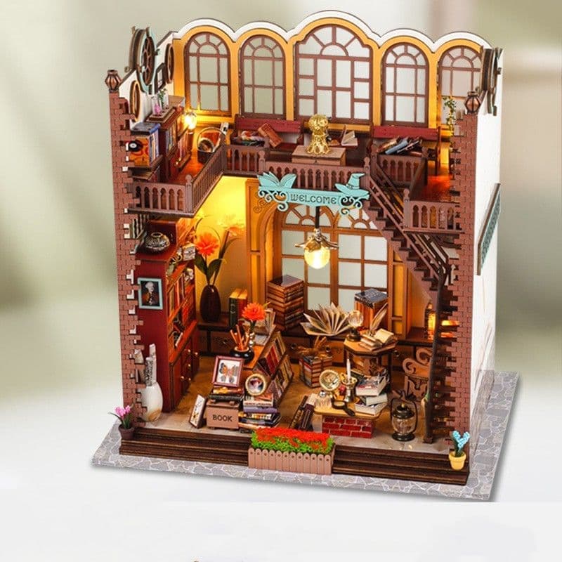 image-Magic Book House Three-dimensional Puzzle Model Wooden Toys