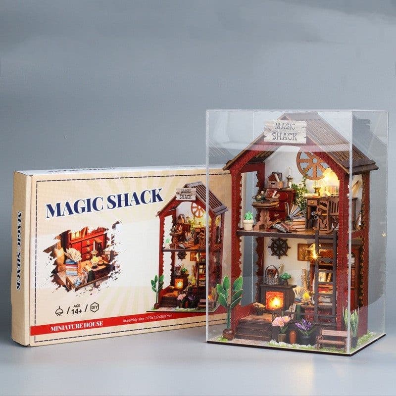 image-Magic Book House Three-dimensional Puzzle Model Wooden Toys