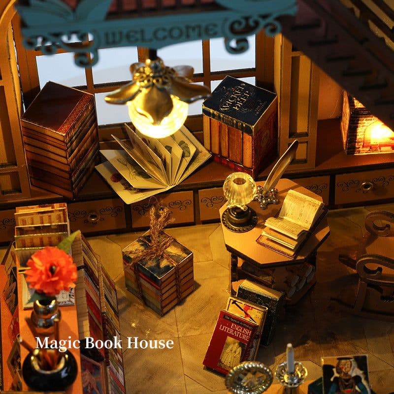 image-Magic Book House Three-dimensional Puzzle Model Wooden Toys