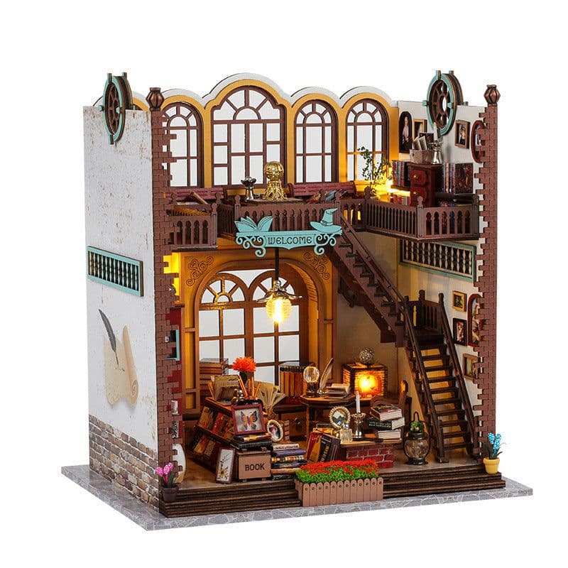 image-Magic Book House Three-dimensional Puzzle Model Wooden Toys
