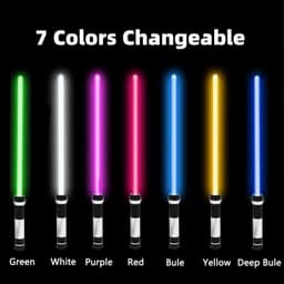 image-Lightsaber Kids - 2 Pack - LED Light Up Saber With Sound Retractable 7 Colors Light Saber Sword For Boys Kids Party Favors