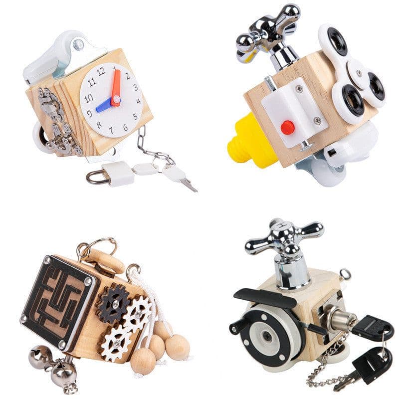 image-Busy Block Children's Montessori Early Education Teaching Aids Kindergarten Montessori Unlocking Toys