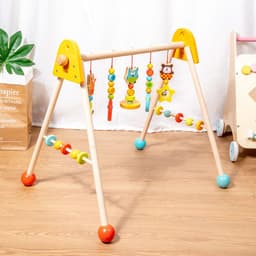 image-Wooden Newborn Fitness Equipment Pendant Rings