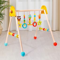 image-Wooden Newborn Fitness Equipment Pendant Rings