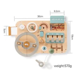 image-Children's Montessori Early Education Simulation Steering Wheel Busy Board