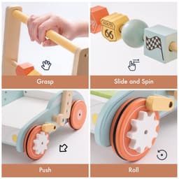 image-ROBUD Wooden Baby Walker Push With ABC 123 Traffic Sign Gifts For Todders 3 Year