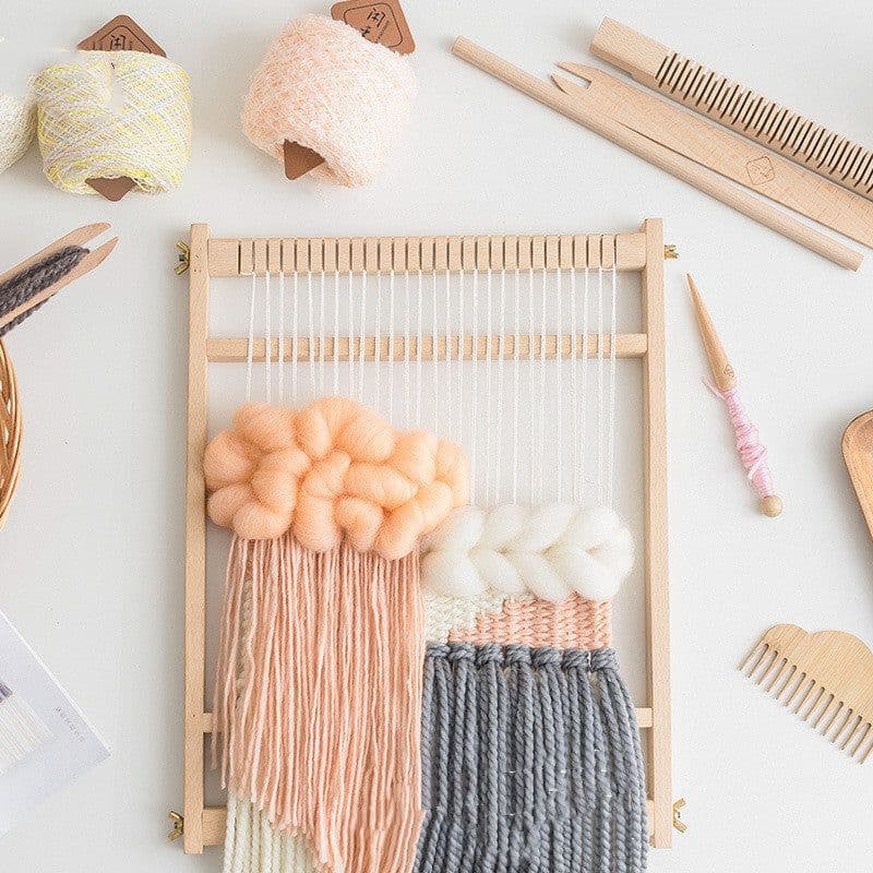 image-Children's Loom Diy Beech Woody Material Toys