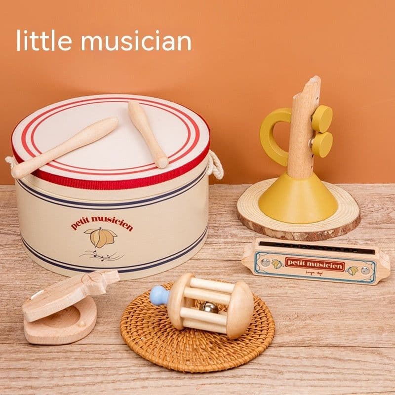 image-Wooden Early Education Infant Percussion Toys