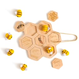 image-Montessori Natural Science Teaching Aids Bee Puzzle Early Education Cognitive Toys