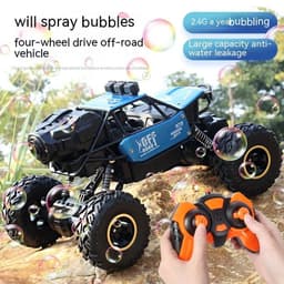 image-Blowing Bubble Remote Control Vehicle Alloy 4WD Off Road Vehicle