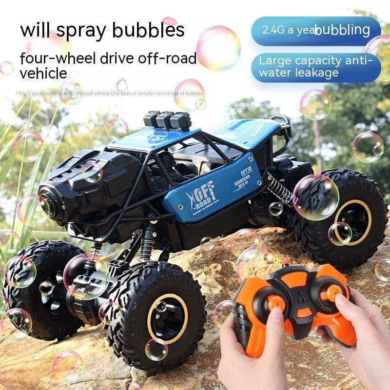 image-Blowing Bubble Remote Control Vehicle Alloy 4WD Off Road Vehicle