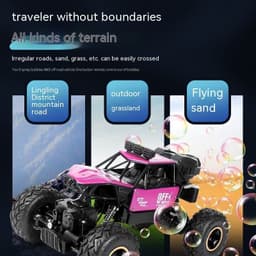 image-Blowing Bubble Remote Control Vehicle Alloy 4WD Off Road Vehicle