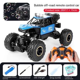 image-Blowing Bubble Remote Control Vehicle Alloy 4WD Off Road Vehicle