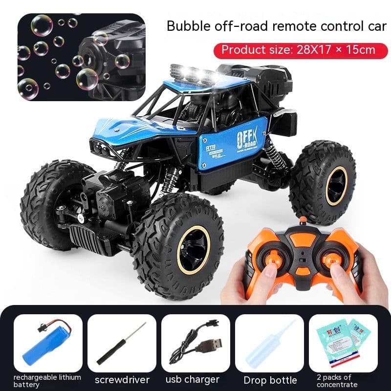image-Blowing Bubble Remote Control Vehicle Alloy 4WD Off Road Vehicle
