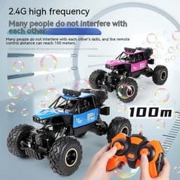 image-Blowing Bubble Remote Control Vehicle Alloy 4WD Off Road Vehicle