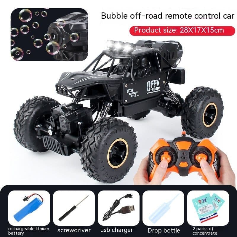 image-Blowing Bubble Remote Control Vehicle Alloy 4WD Off Road Vehicle