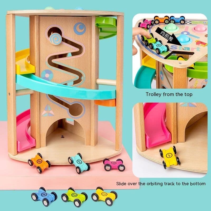 image-Rotating Colorful Gliding Car Intellective Toys Inertia Slide Car
